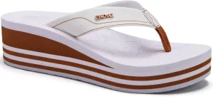 ONCAI Women’s Platform Flip Flops Trendy Dressy Womans Summer Sandals with Comfortable Flatform Arch Support Walking Outdoor Rubber Soles (US Size 5-11)