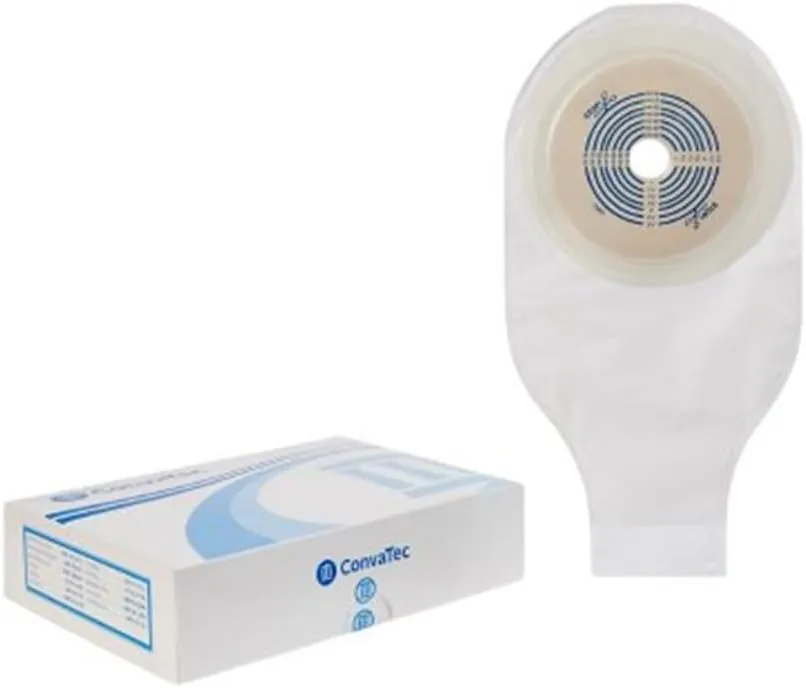 One-Piece Drainable Cut-to-Fit Pouch with Stomahesive Skin Barrier, 12"