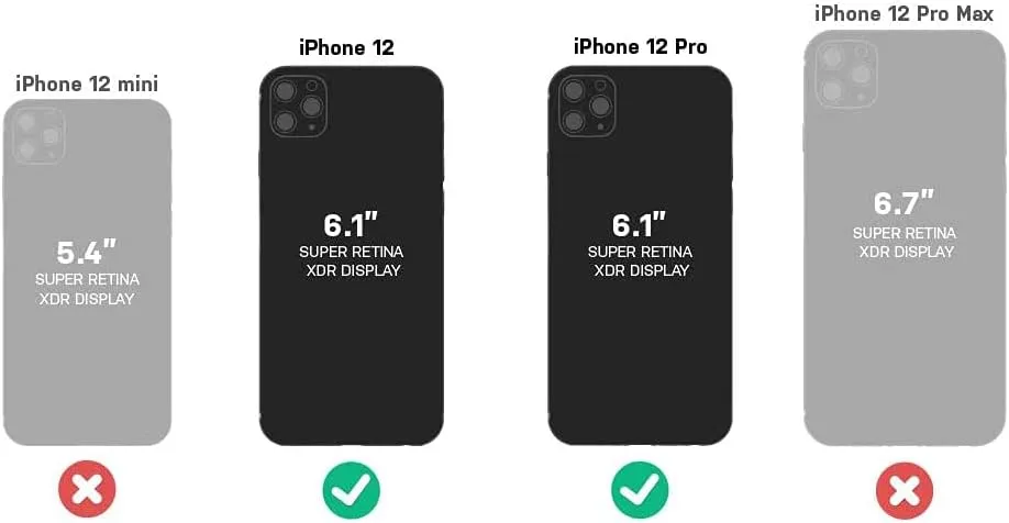 OtterBox Symmetry Series Case for iPhone 12 & iPhone 12 PRO (ONLY) Non-Retail Packaging - Black