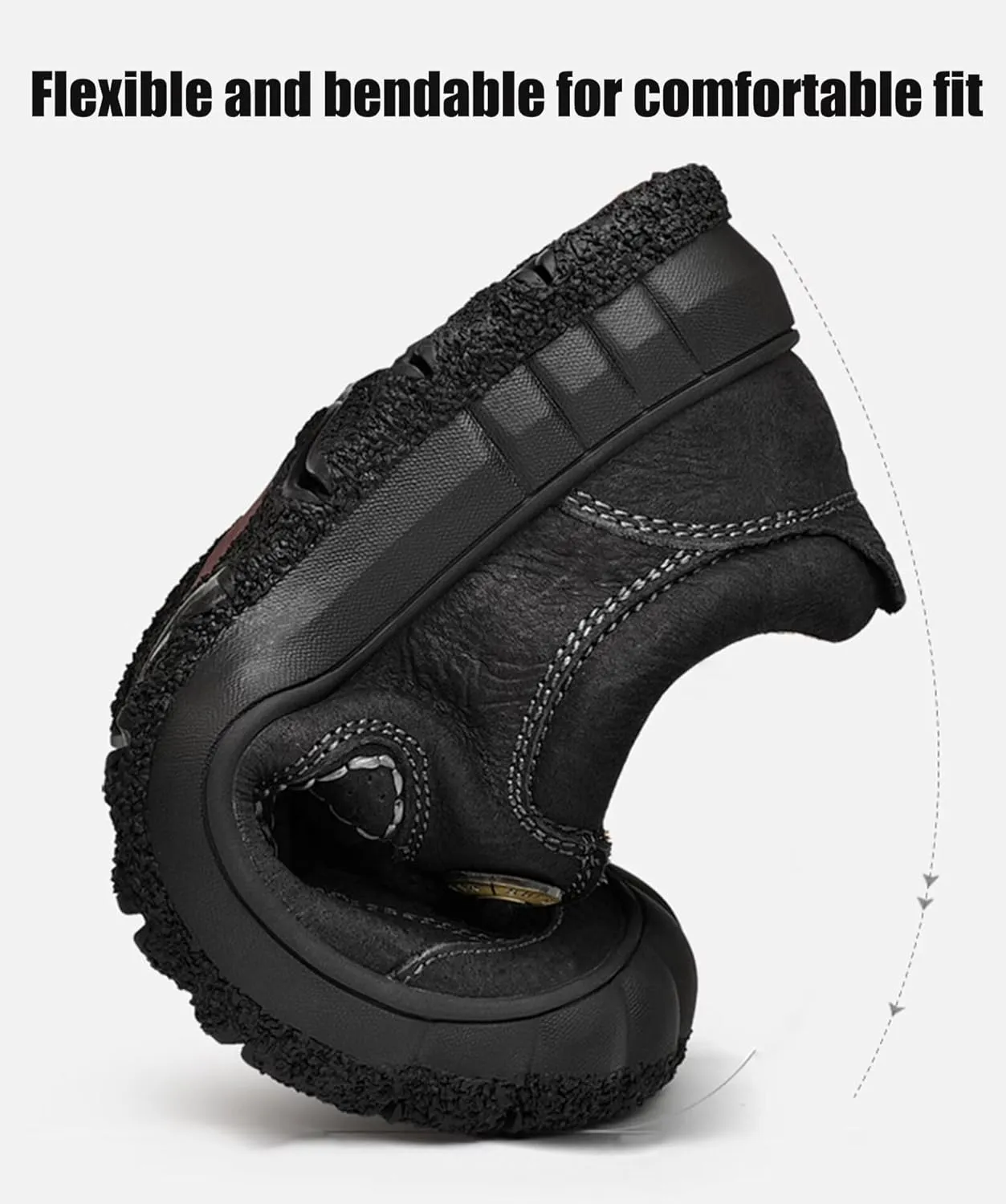 Outdoor Leather Shoes Men's Casual Walking Shoes Leather Business Shoes Comfortable Hiking Trekking Shoes