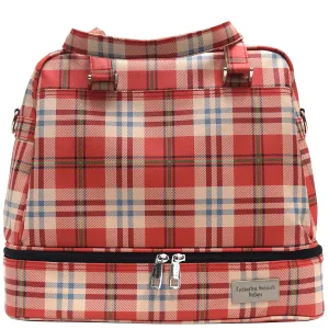 Overnight Bowler - Red White Blue Tartan
