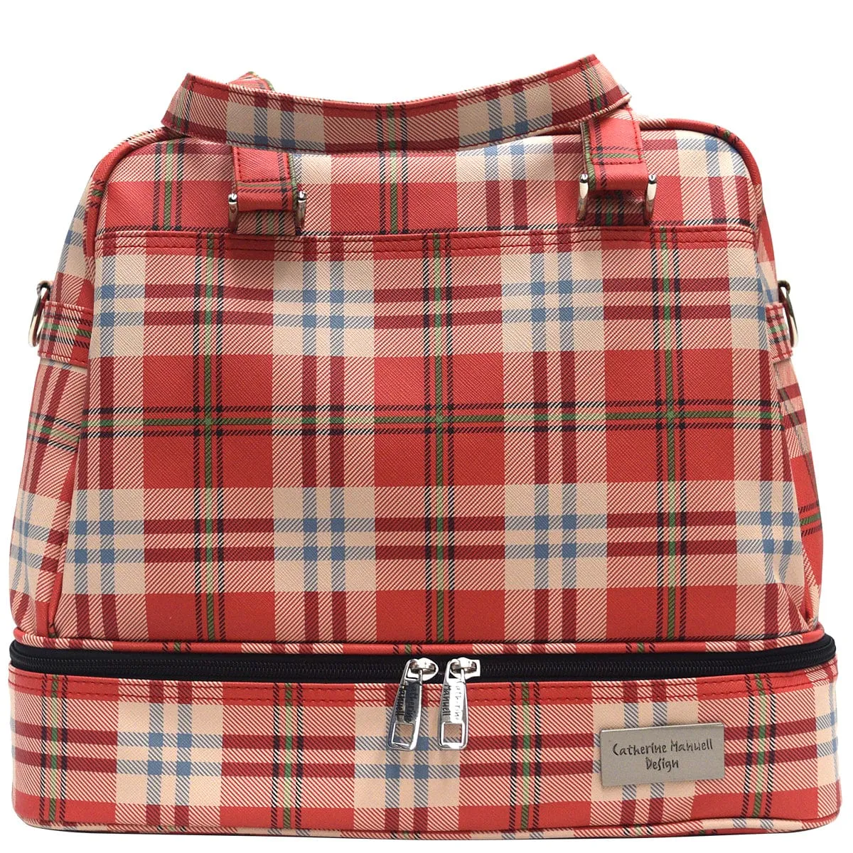 Overnight Bowler - Red White Blue Tartan