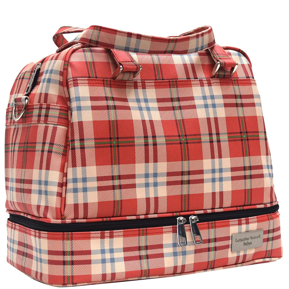 Overnight Bowler - Red White Blue Tartan