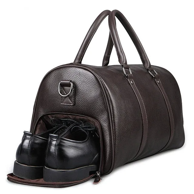 Oversized Weekend Leather Travel Duffel