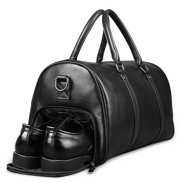Oversized Weekend Leather Travel Duffel
