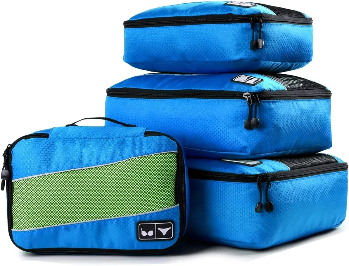 Packing Cubes Luggage Bags Organizer Durable Travel Accessories With Clothing Label