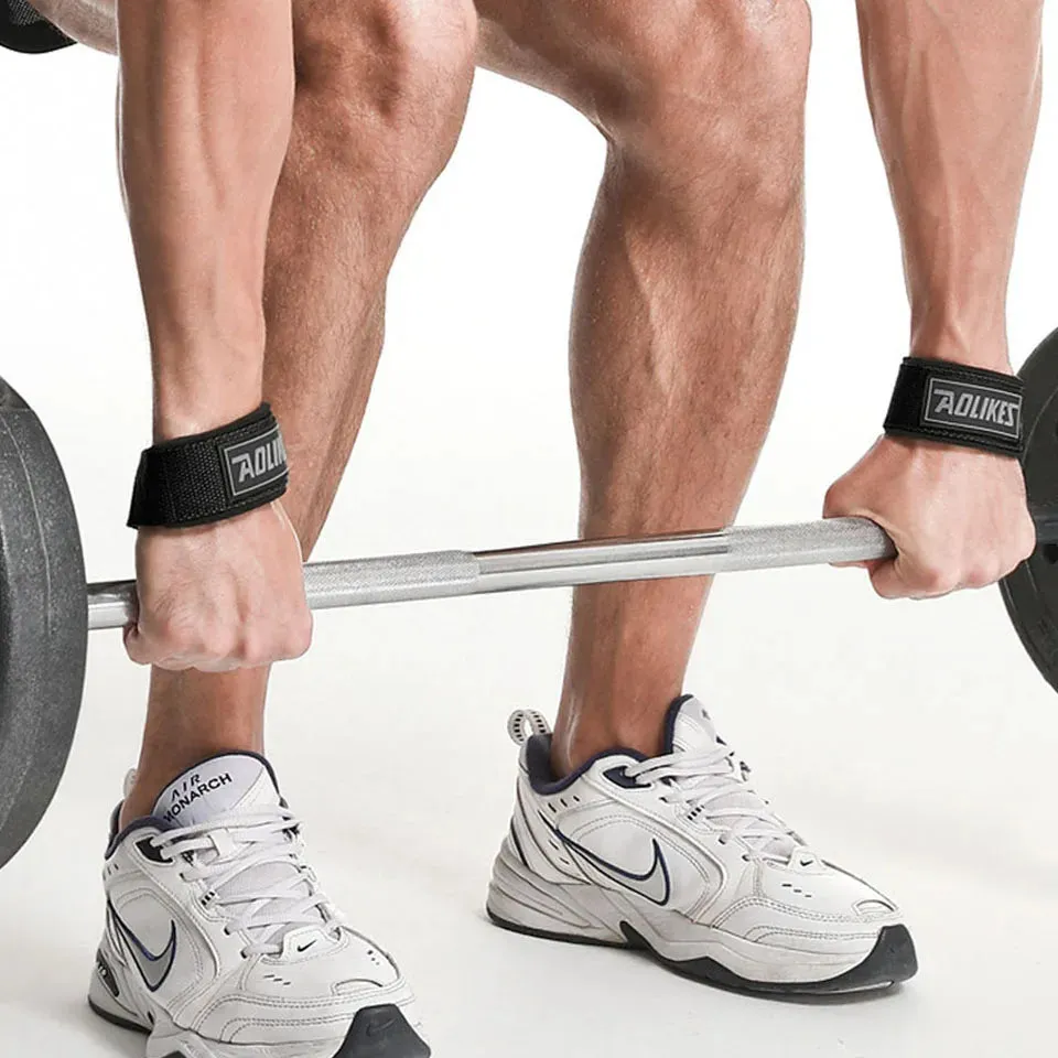 Pair of Non Slip Gym Dumbbell Lifting Straps