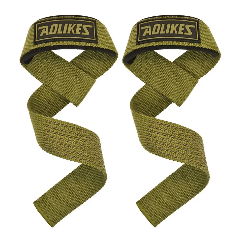 Pair of Non Slip Gym Dumbbell Lifting Straps