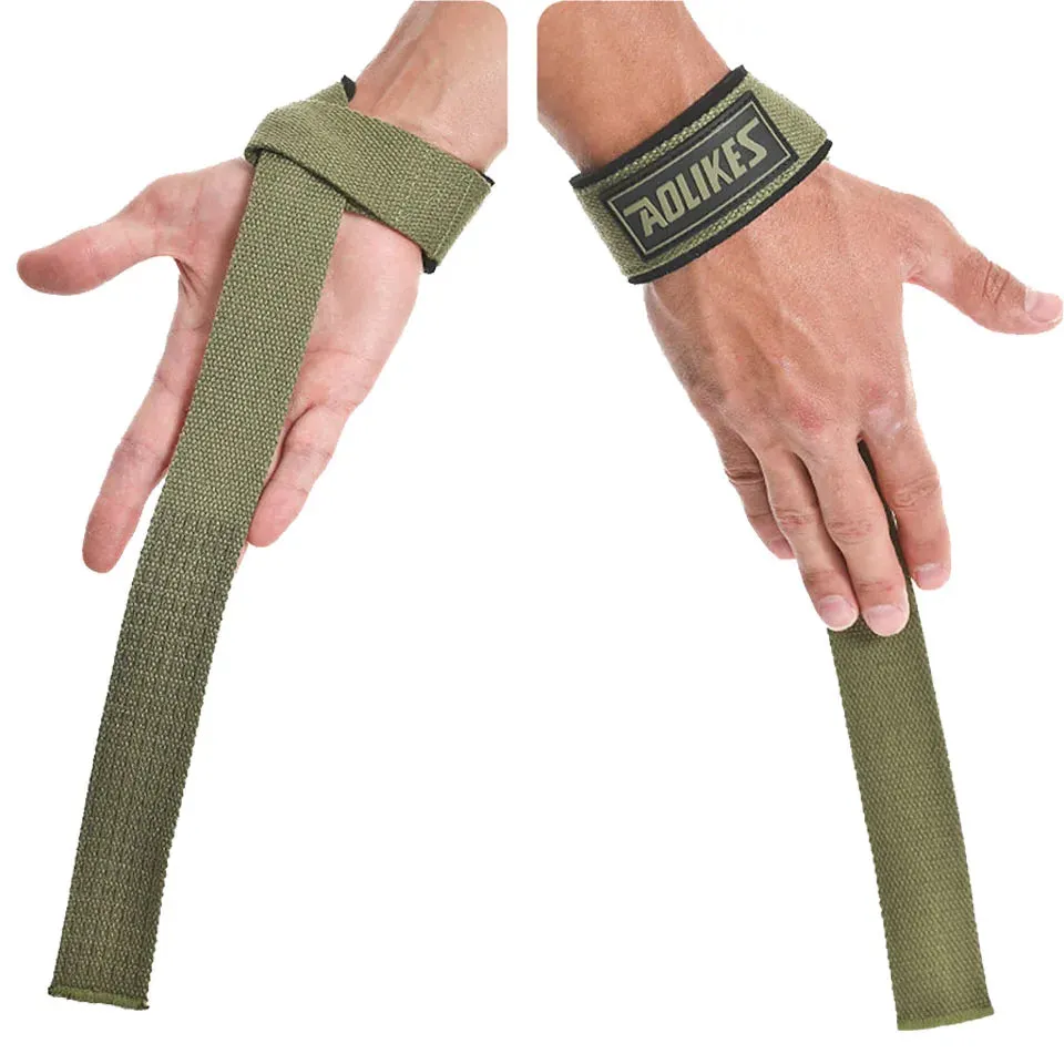 Pair of Non Slip Gym Dumbbell Lifting Straps