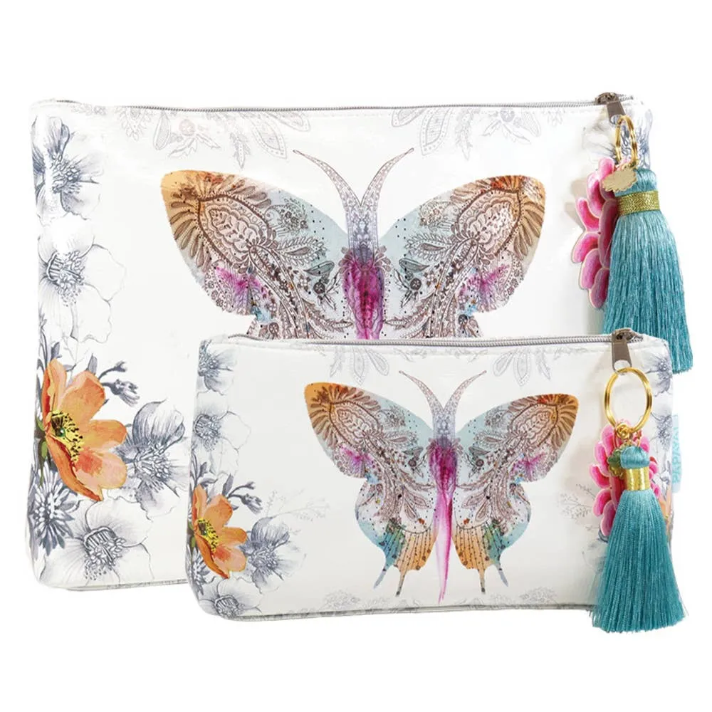Paisley Butterfly Tassel Pouch-Large
