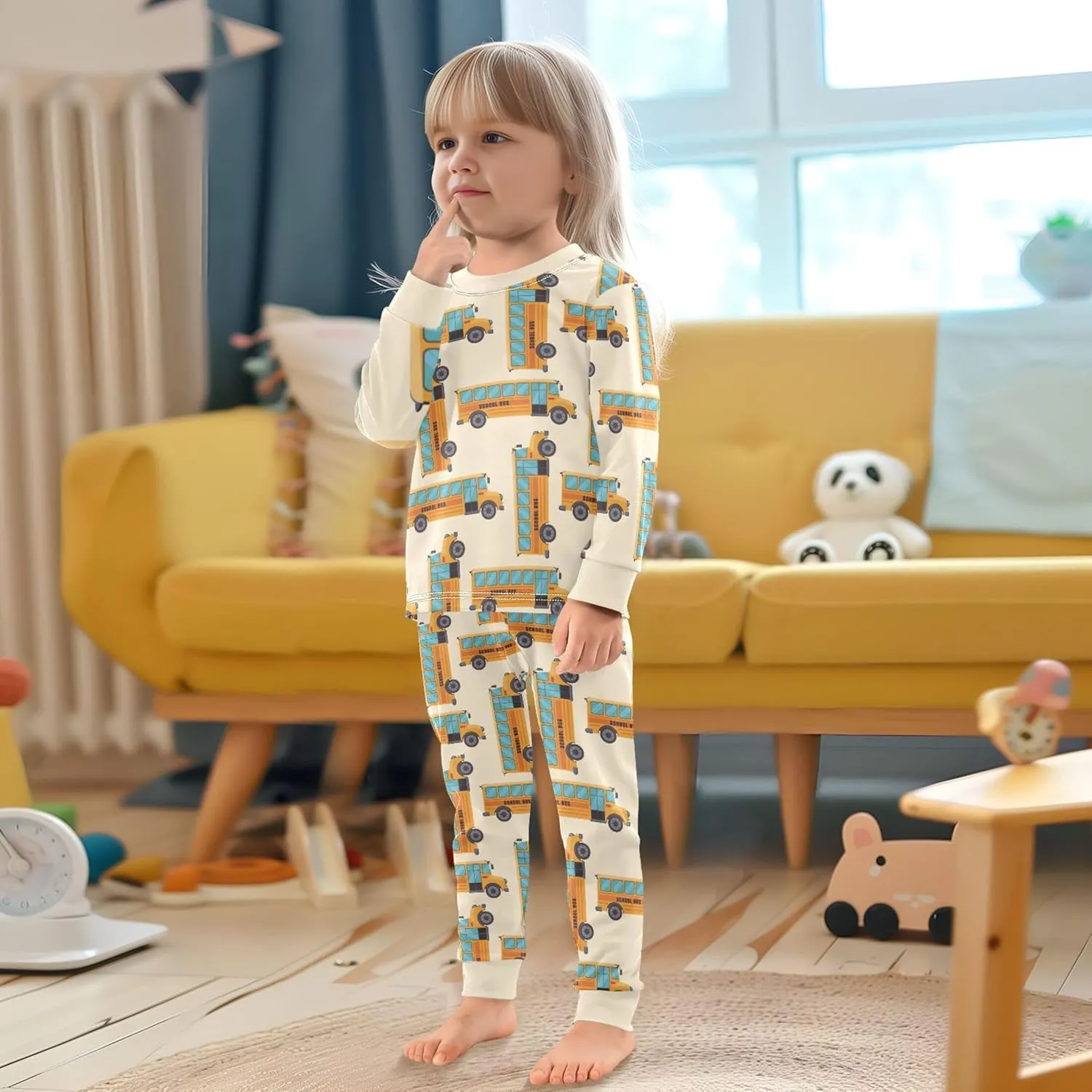 Pajama Sets Long Sleeve Top with Pants Cotton Soft Sleepwear 2 Piece Pjs Set