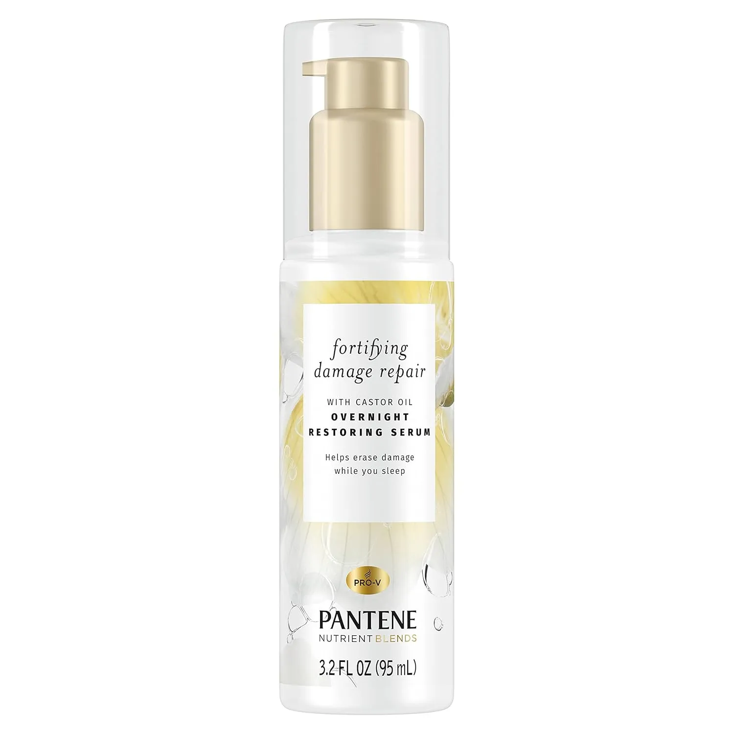 Pantene Fortifying Damage Repair Overnight Serum, Sulfate Free, Nutrient Blends, 3.2 fl oz