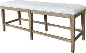 Parker House Sundance 60" Wood Bench Counter Upholstered in Sandstone Brown