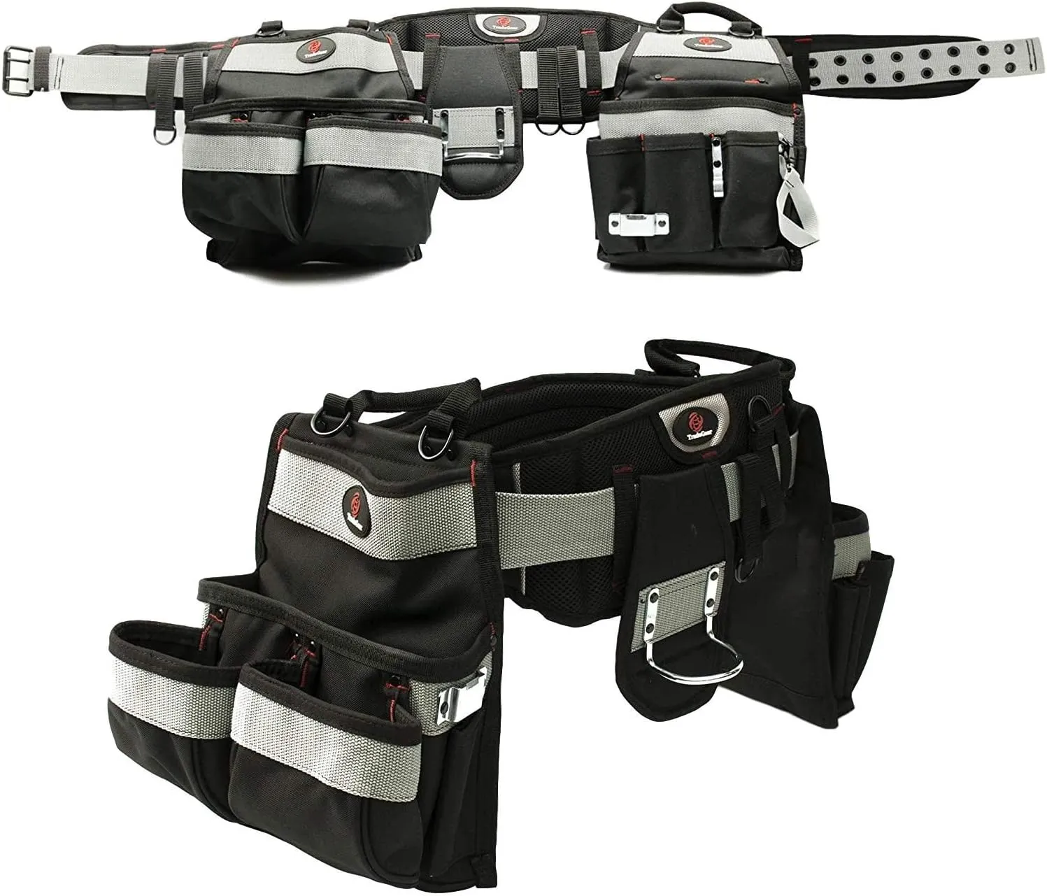 Part#SZA Electrician's Belt & Bag Combo - Heavy Duty Electricians Tool Belt Designed for Comfort & Durability - Ideal for All Electricians Tools - Fits Sizes S - L (26"-40")