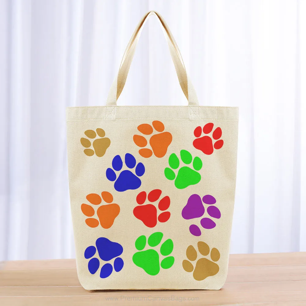 Paw Prints Tote Bag - multi