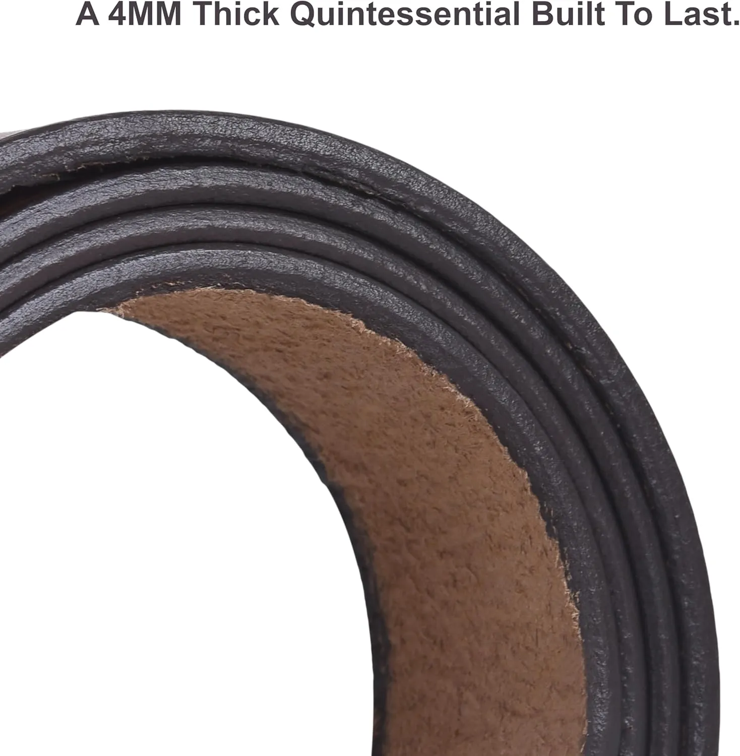 PBF Leather Gun Belt for Men - 1.5" Concealed Carry Belt - Heavy Duty & Durable