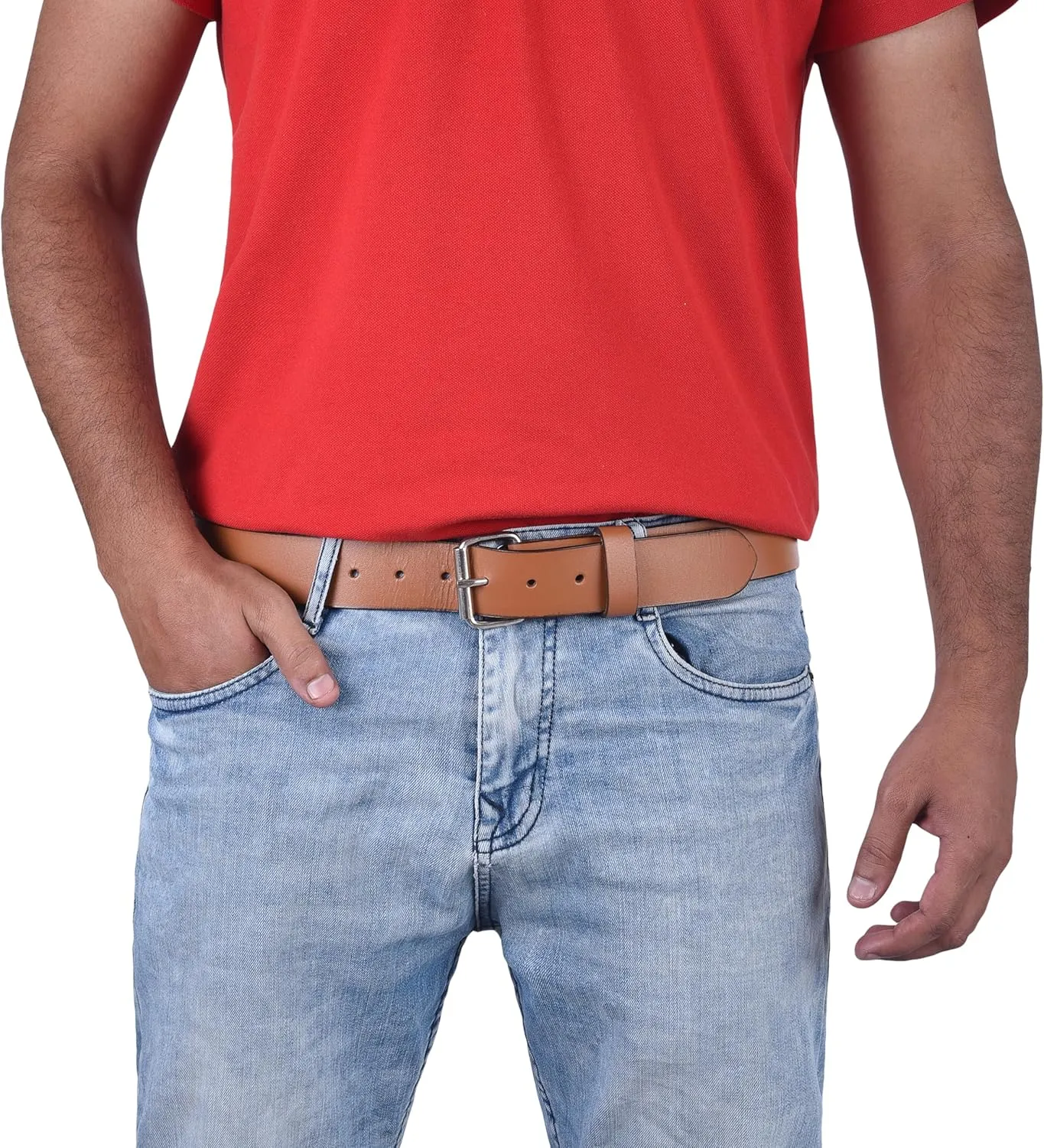 PBF Leather Gun Belt for Men - 1.5" Concealed Carry Belt - Heavy Duty & Durable