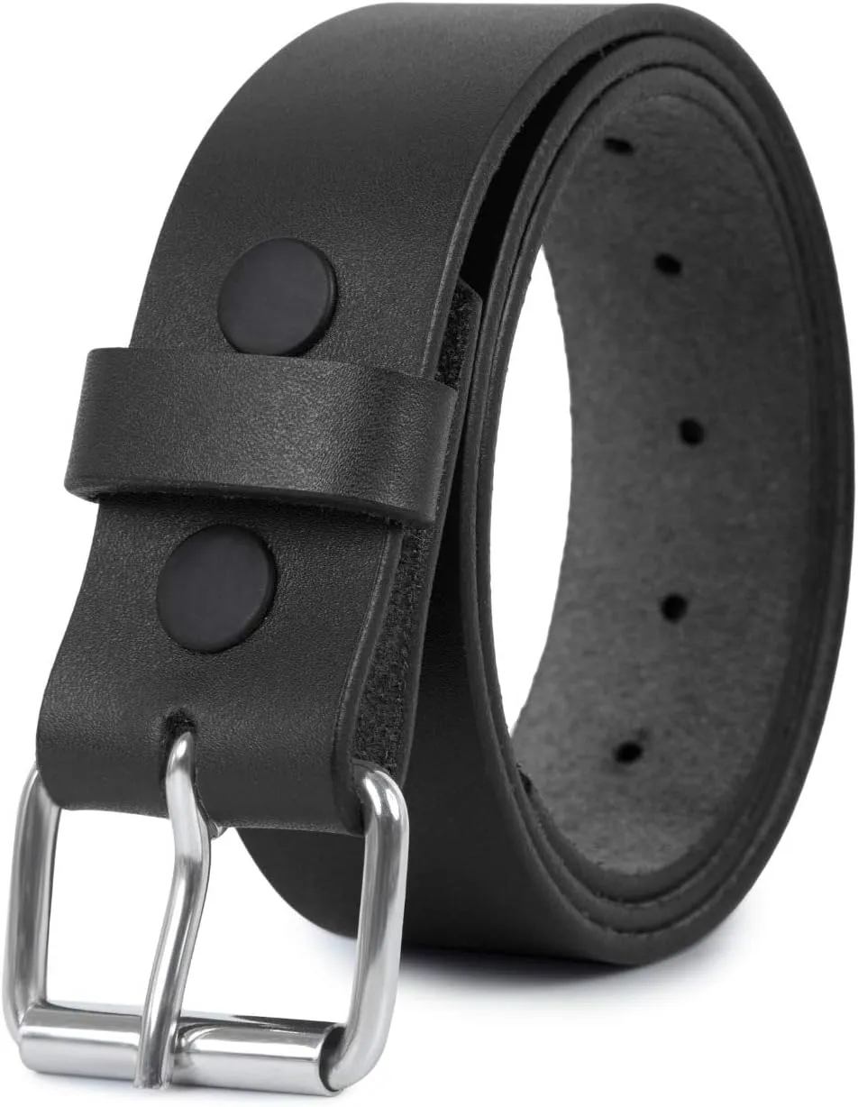 PBF Leather Gun Belt for Men - 1.5" Concealed Carry Belt - Heavy Duty & Durable