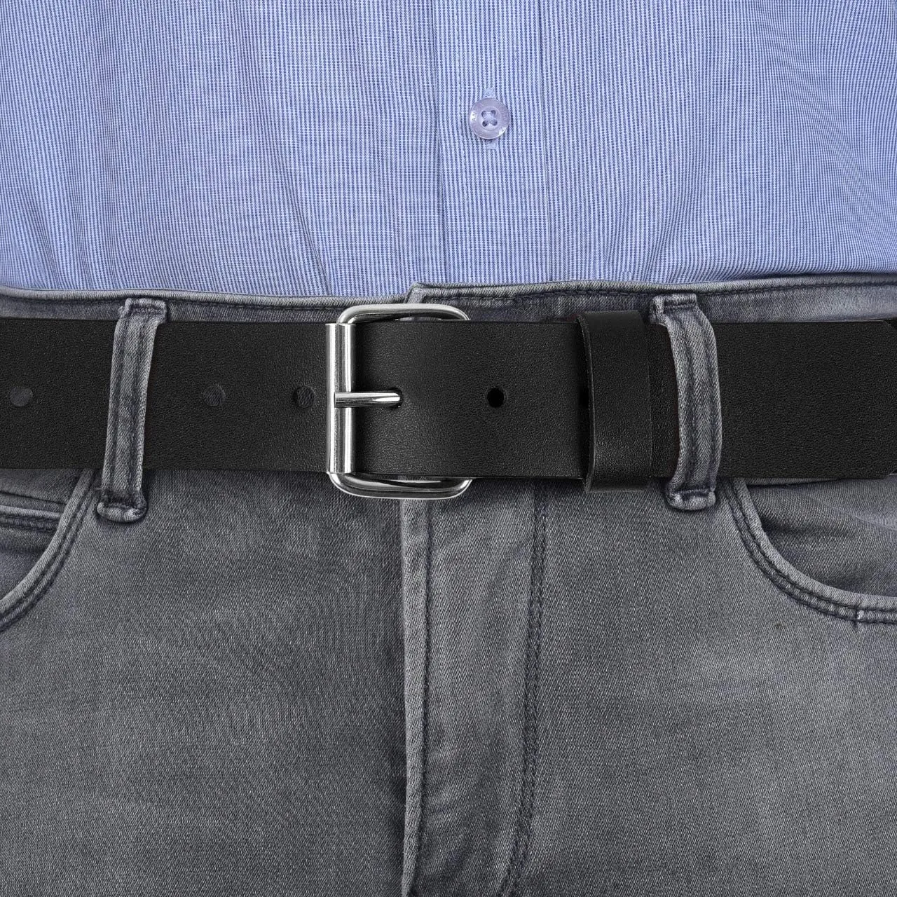 PBF Leather Gun Belt for Men - 1.5" Concealed Carry Belt - Heavy Duty & Durable