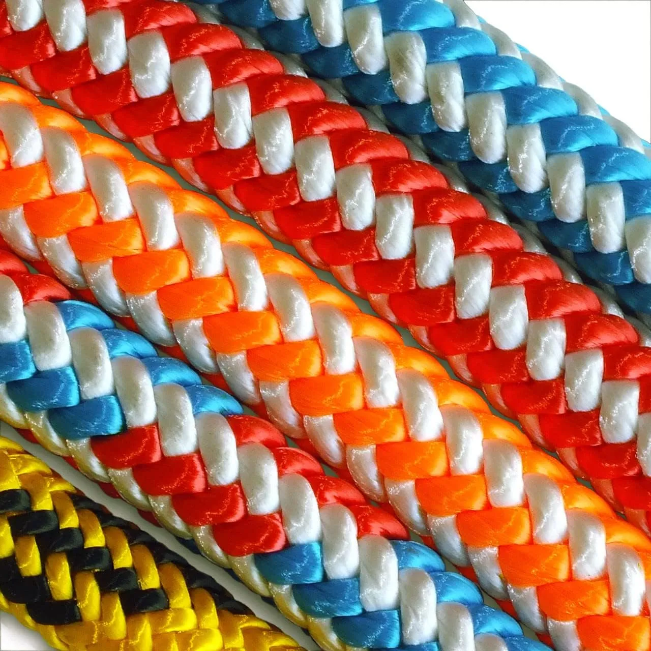 Pelican Rope 16-Strand Arborist Rope, 1/2 in (12.7 mm), 7000 lbs MBS, Static Climbing Rope, Rescue Operations, High Visibility, 120 ft, Sewn Eye, Blue/White