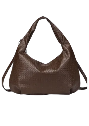 Peony Hobo Bag - Dark Brown
