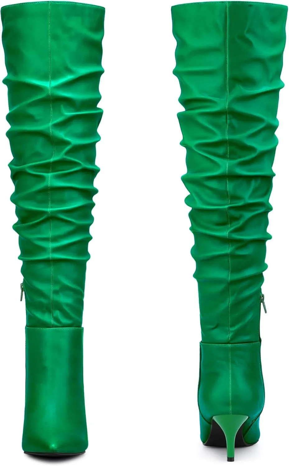 Perphy Pointed Toe Slouches Stiletto Heels Over the Knee High Boots for Women