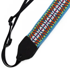 Perri's Turquoise /Orange Geo Nylon Camera Strap