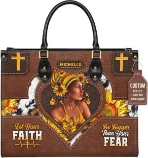 Personalized Black Queen Leather Bag, Gift for African American, Afro Black Girl, Mother's Day Gift