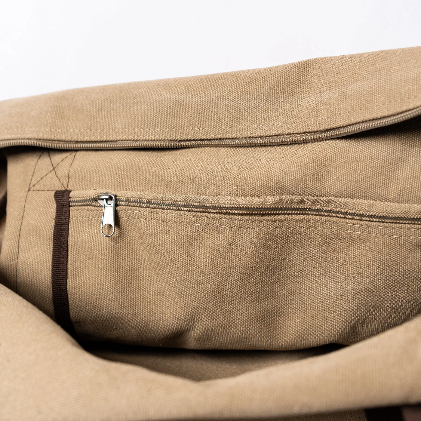 Personalized Khaki Duffle Bag