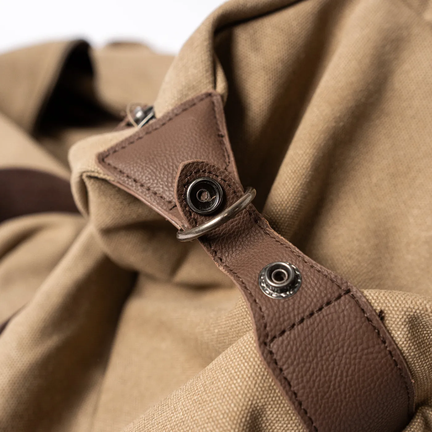 Personalized Khaki Duffle Bag