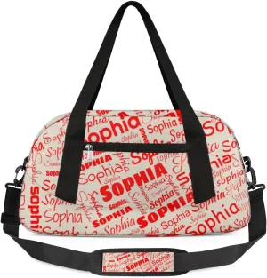 Personalized Kids Gym Bag Overnight Bags for Boys Girls, Customized Travel Duffle Bag with Name