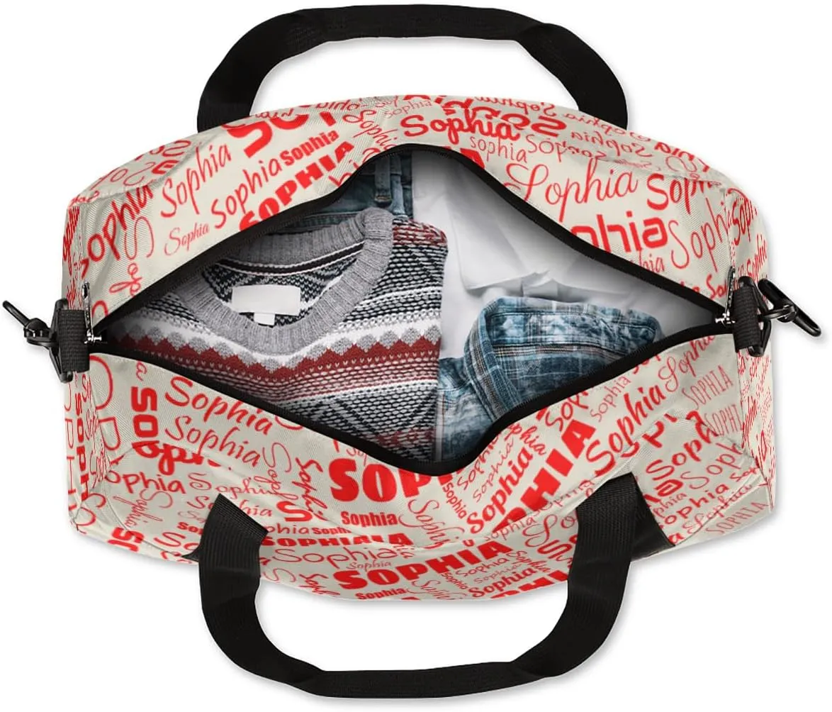 Personalized Kids Gym Bag Overnight Bags for Boys Girls, Customized Travel Duffle Bag with Name