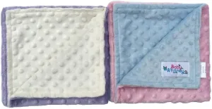Pink & Lavender Minky Dot Reversible 17" Square Baby Doll Blankets, 2 Pack Set | Baby Doll Blankets, Doll Bedding for 18 Inch Dolls, Doll Blanket