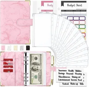 Pink Marble Budget Planner Kit
