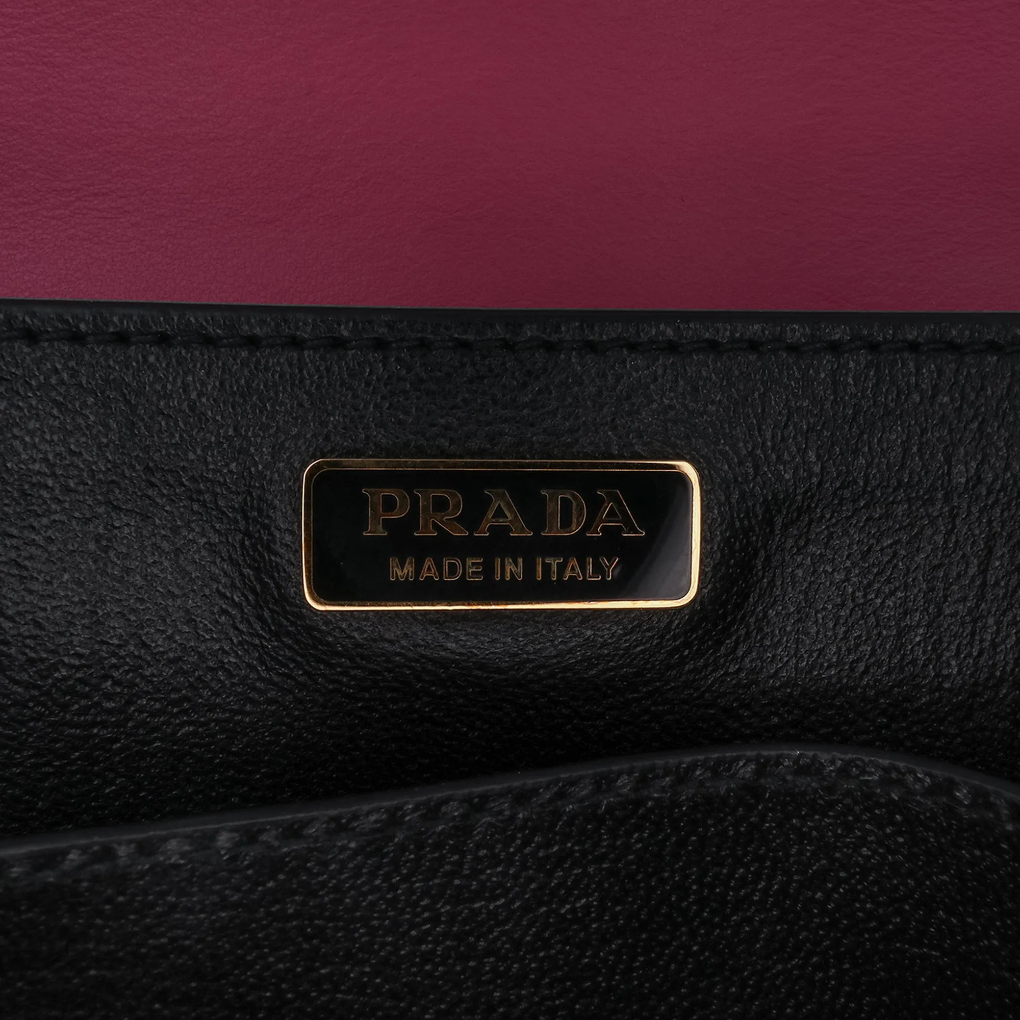 Pink Prada Saffiano Trimmed City Calf Cahier Crossbody