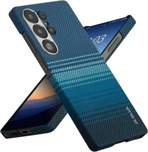 pitaka for S25 Ultra Case 6.9 Inch, Compatible with MagSafe, Slim & Light Samsung Galaxy S25 Ultra Case, 1500D Aramid Fiber Made [Tactile Woven - Moonrise]