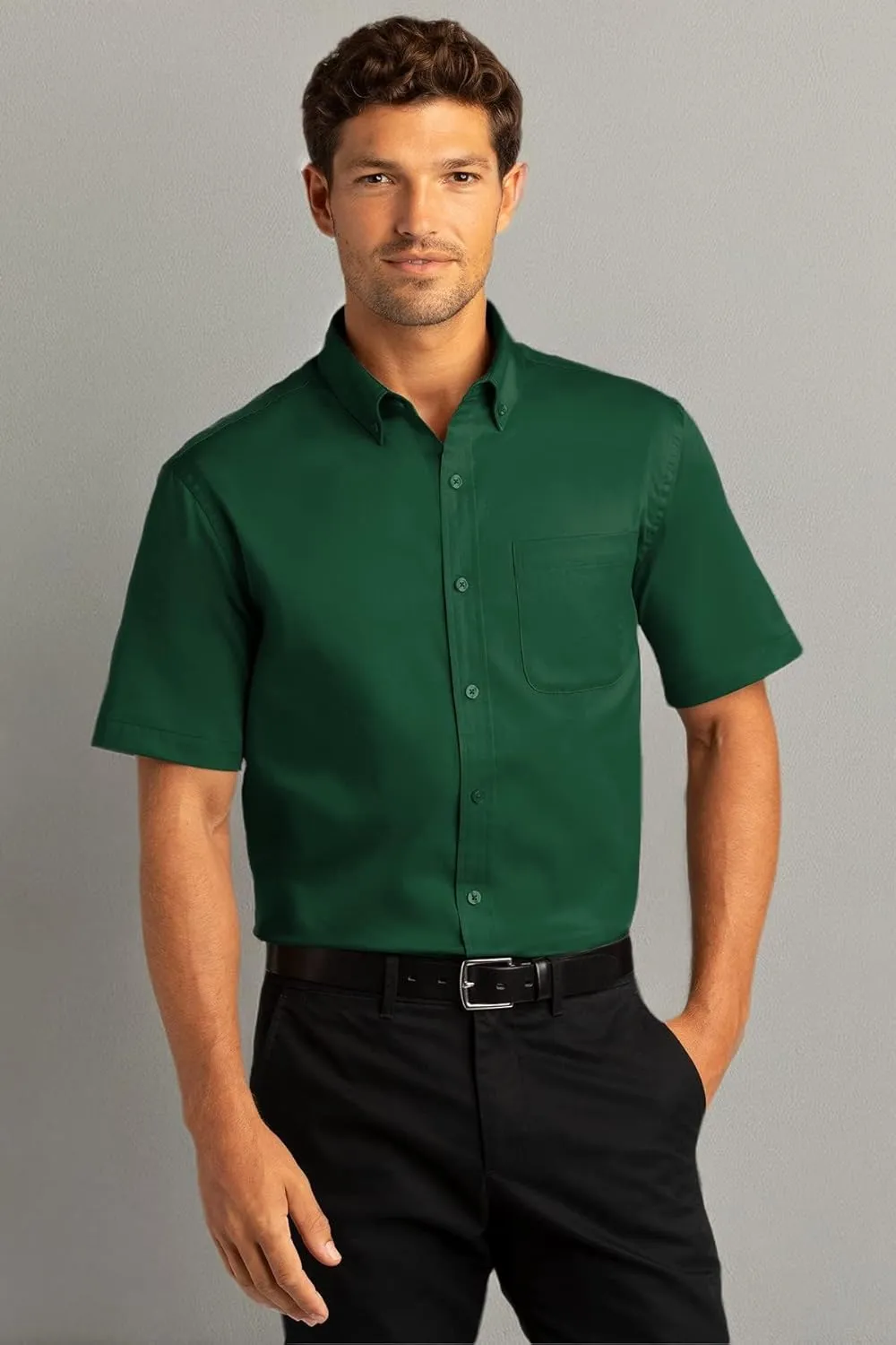 Port Authority Men's Short Sleeve SuperPro React Twill Button-Down Shirt