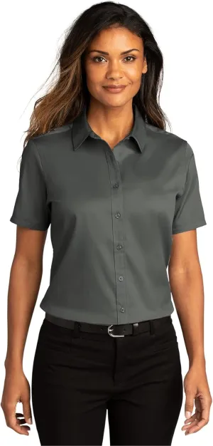 Port Authority Women's Short Sleeve SuperPro React Twill Button-Down Shirt