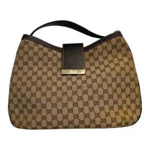 PRE-OWNED GG Beige GG Monogram Canvas Hobo Bag