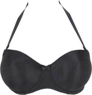 Primadonna Satin Strapless Non Padded Black