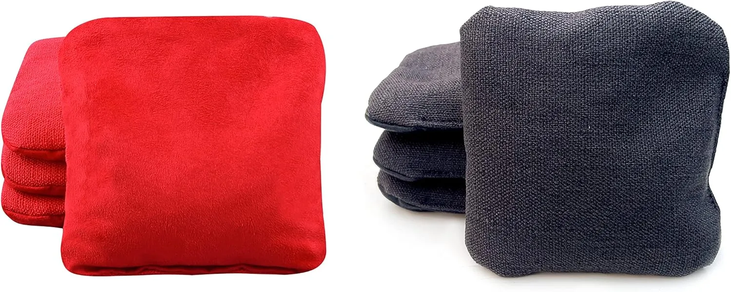 Professional Dual Sided Cornhole Bags- 16 oz 6x6 w/Premium Resin Fill - Official Tournament Slide/Stick Pro Bean Bags - Regulation/Approved