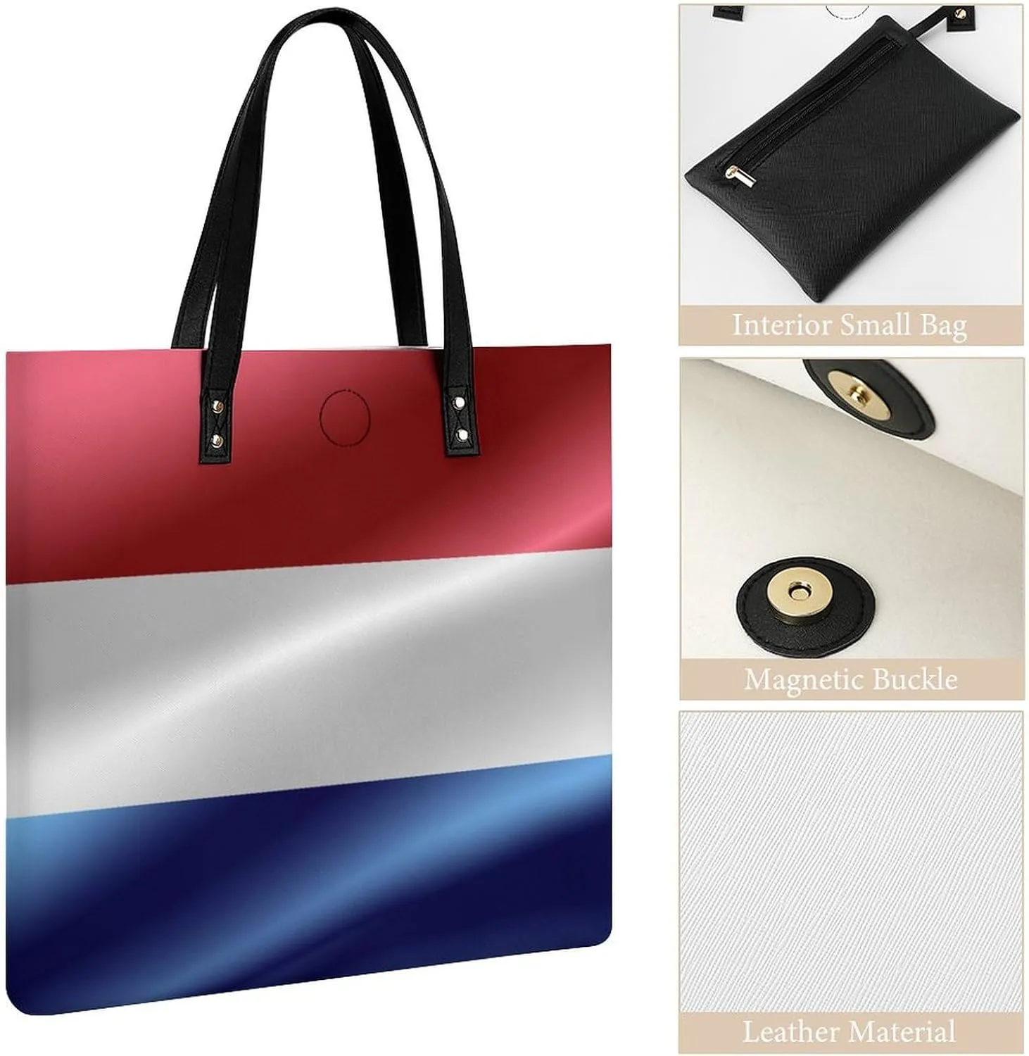 Pu Leather Tote Women Weekender Bag Shopping Handbag Travel Purse