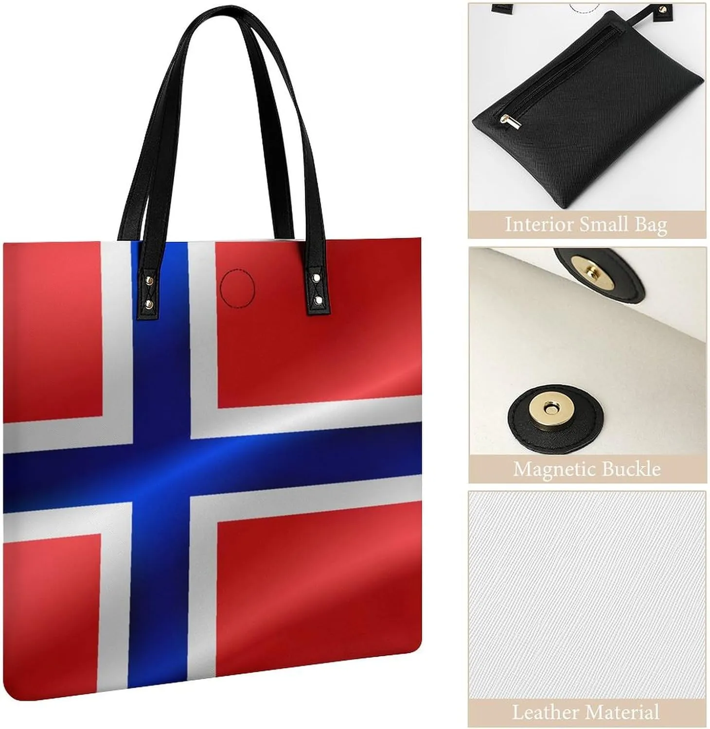 Pu Leather Tote Women Weekender Bag Shopping Handbag Travel Purse