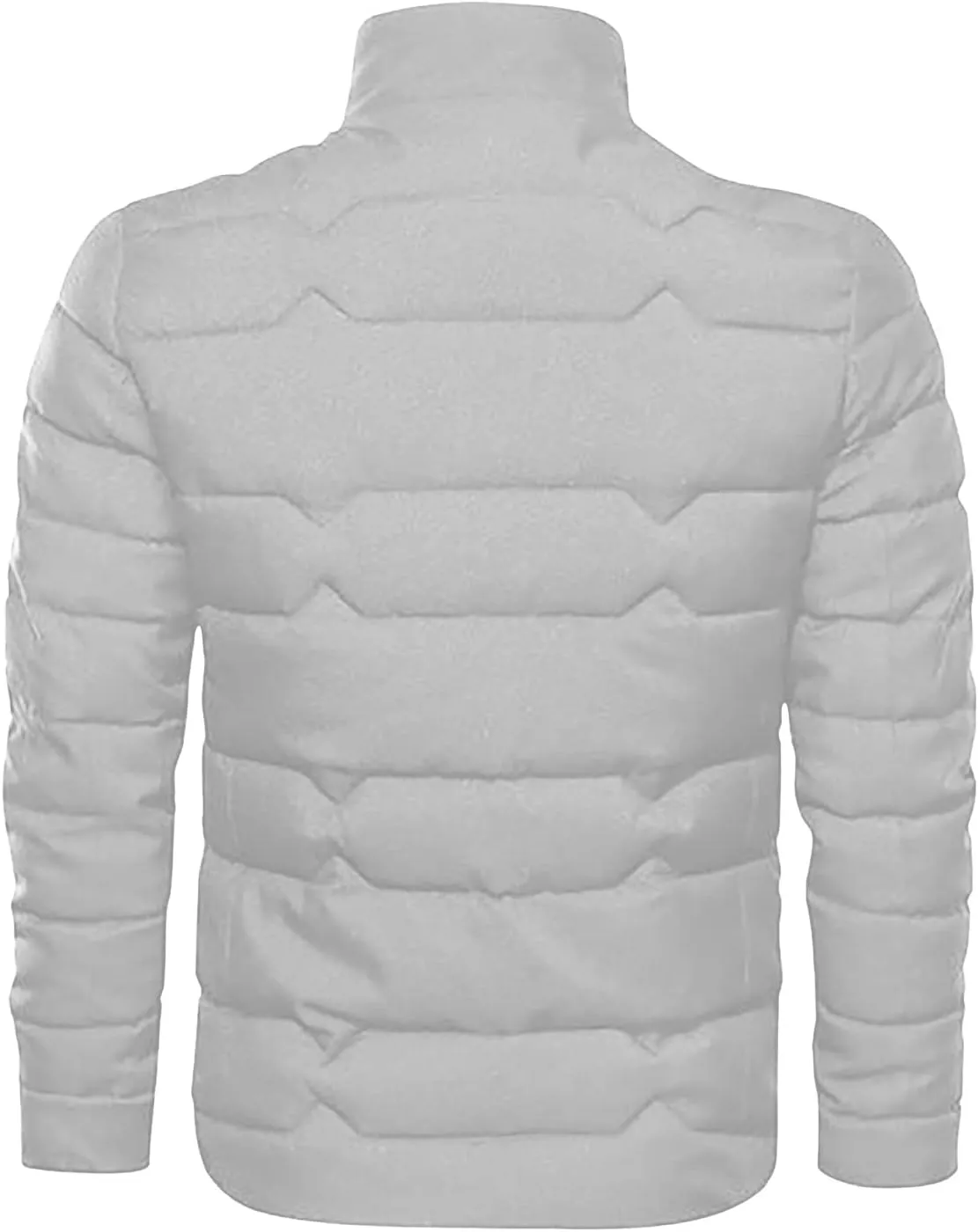 Puffer Jacket for Men Winter Warm Lightweight Coat Full Zip Water Repellent Windproof Insulated Hiking Travel Jacket