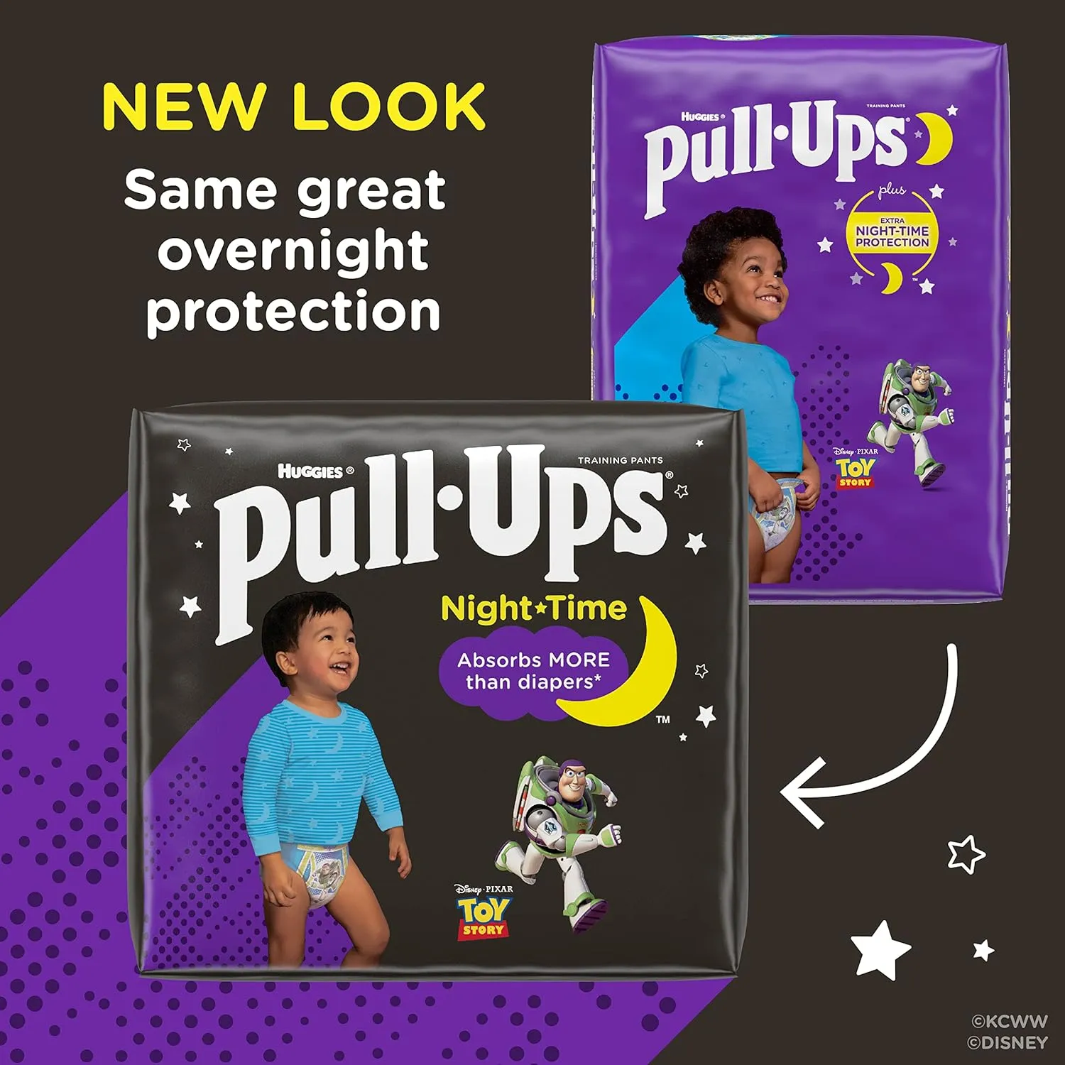 Pull-Ups Boys' Nighttime Potty Training Pants Training Underwear, 2T-3T, 21 Ct