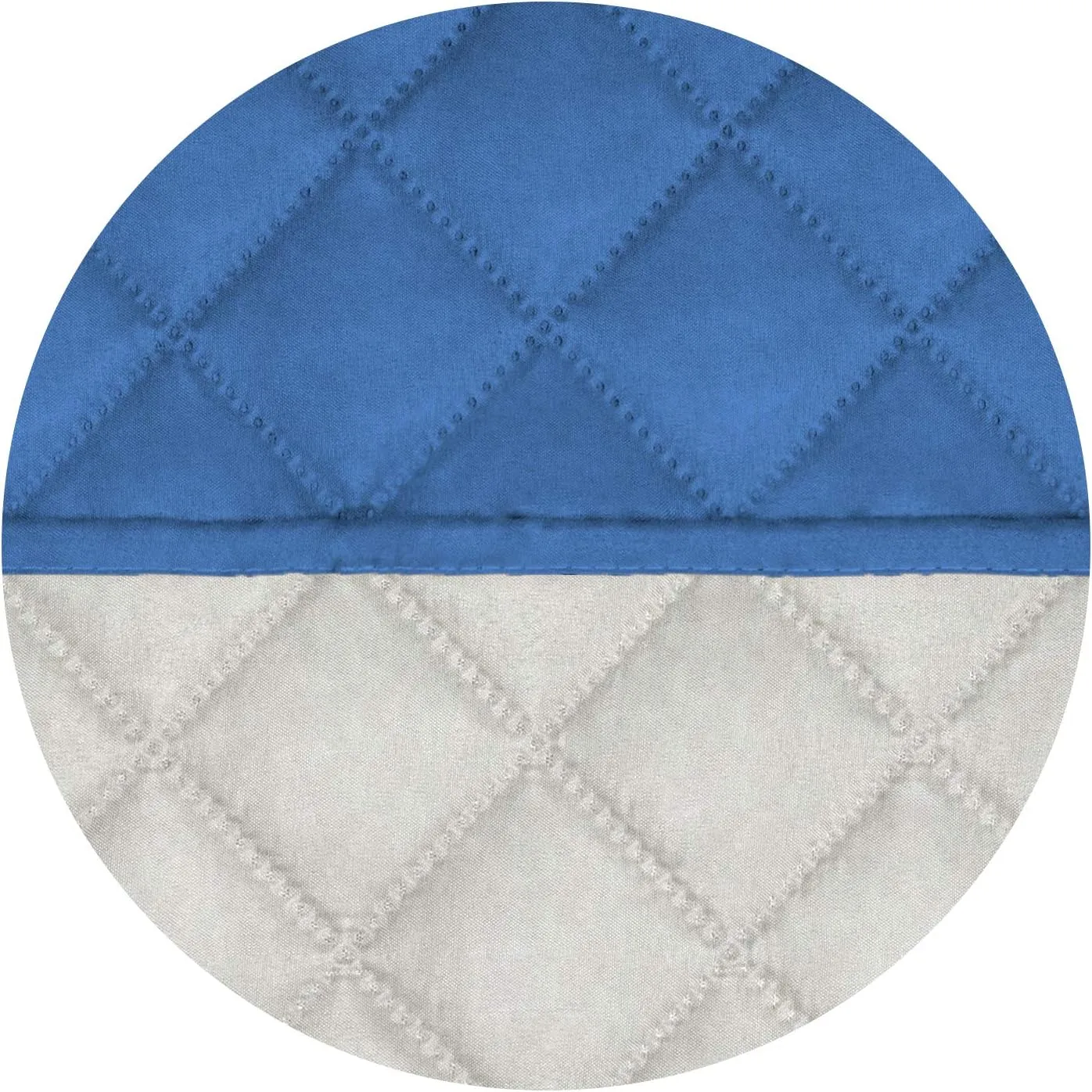 PureFit Reversible Quilted Sofa Cover, Water Resistant Slipcover Furniture Protector, Washable Couch Cover with Non Slip and Elastic Straps for Kids, Dogs, Pets (Sofa, Blue/Ivory)