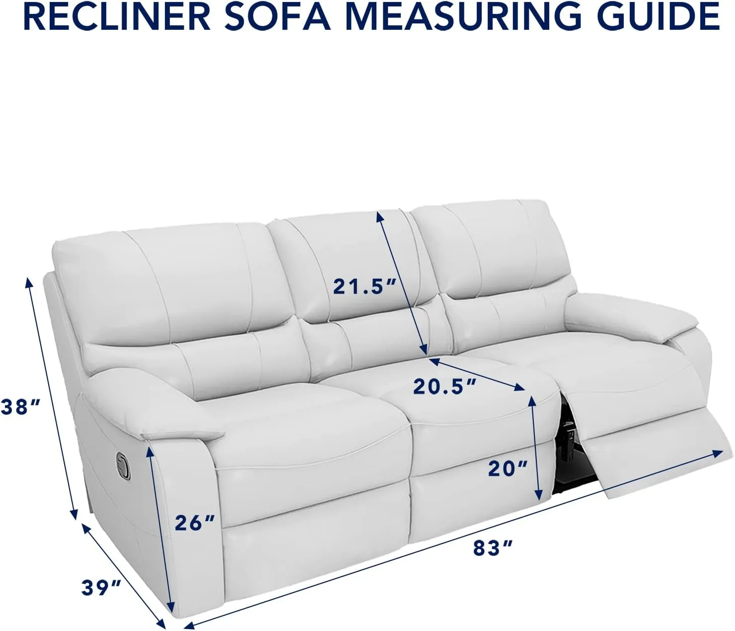 PureFit Water Resistant Reversible Sofa Covers for Reclining Sofa - Non Slip Split Recliner Couch Cover for 3 Cushion Couch, Washable Furniture Protector for Kid, Dog (3 Seat, Gray/Light Gray)