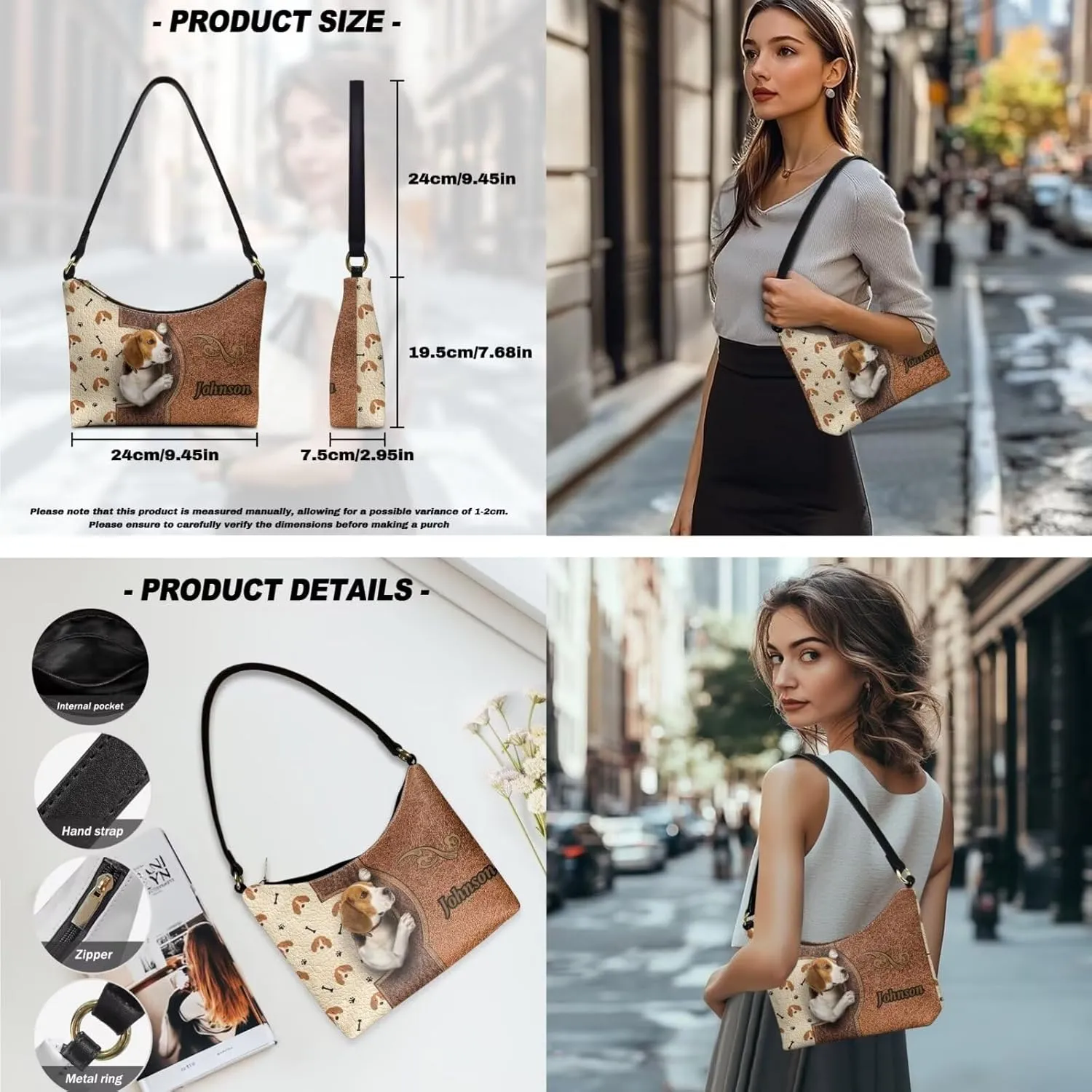 Purse and Wallet Set for Women Lightweight Underarm Purse Hobo Bag Shoulder Bag with Leather Wallet for Women Lady