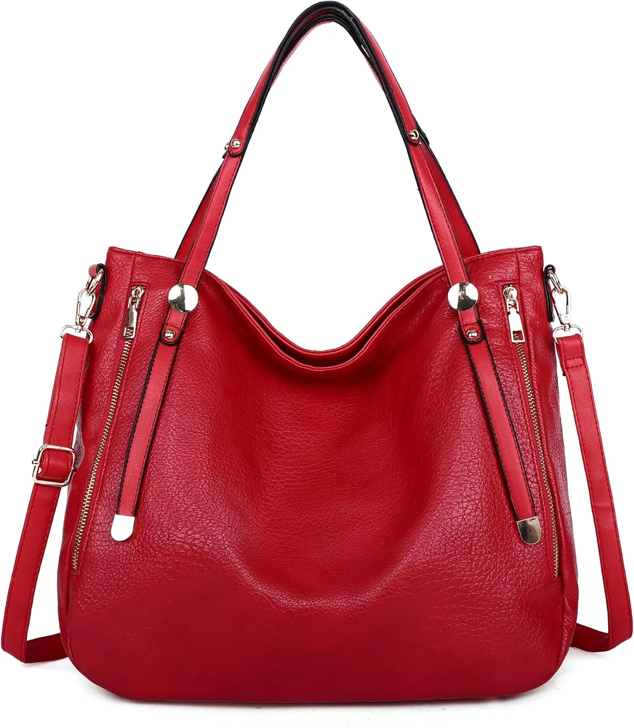 Purses Hobo Handbag for Women Vegan Leather Shoulder Bag Large Capacity Crossbody Bag with Adjustable Straps