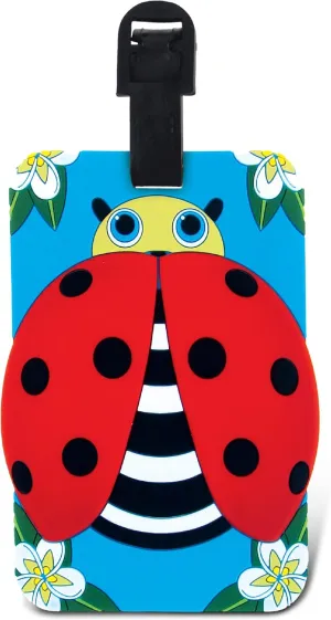 Puzzled Ladybug Luggage Tag - Unique Fun Lady Bug Animal Novelty Travel Tags For Luggage, Cute Beetle Insect Travel ID Identification Label For Suitcase, Backpack & Sports Bag - Tags for Men & Women